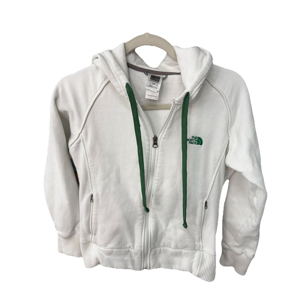 The North Face Hoodie White Full Zip Sweatshirt Women's Medium